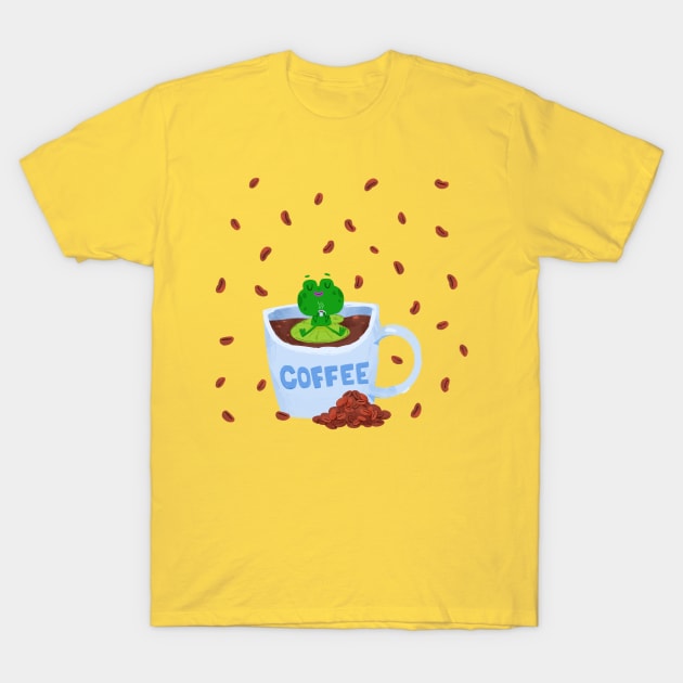 Coffee Frog T-Shirt by azbeen